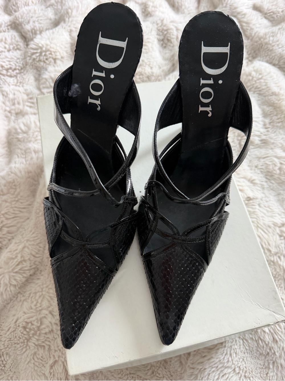 Black Christian Dior mules size 40